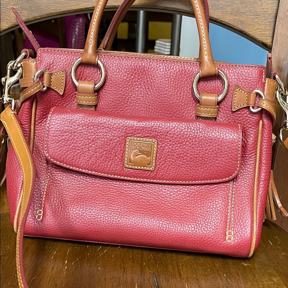 Dooney & Bourke Red Leather Satchel
